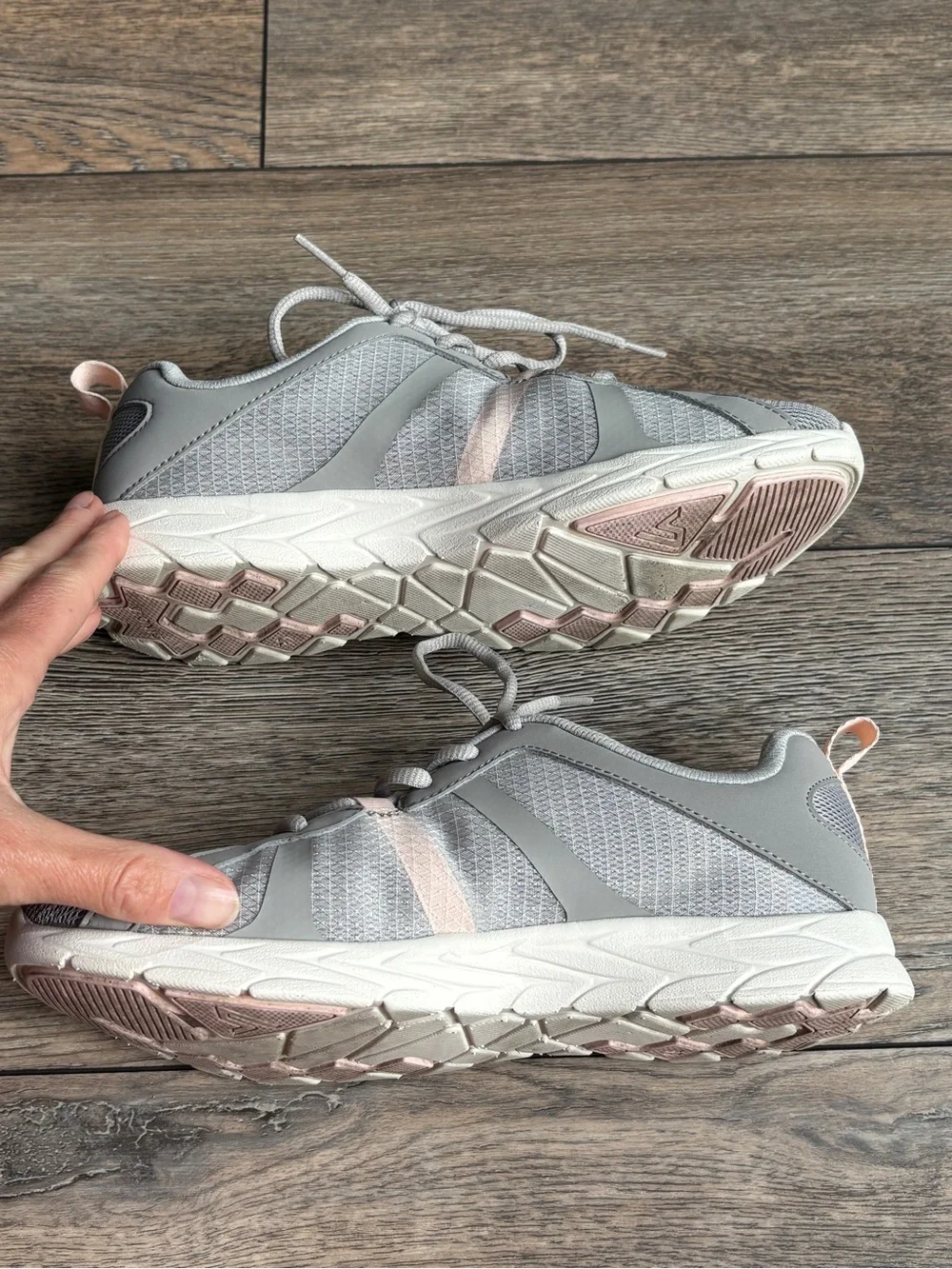Vionic Brisk Radiant Gray Pink Orthopedic Comfort Supportive Sneakers Sz 7.5
